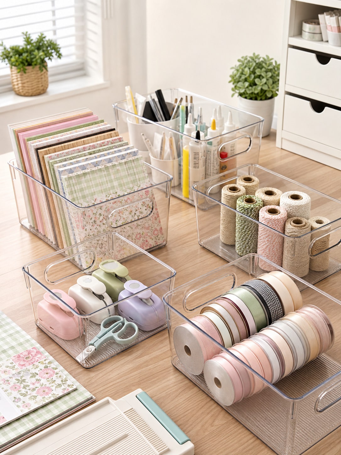 8-Pack Clear Storage Bins with - Office Furniture Table review and price