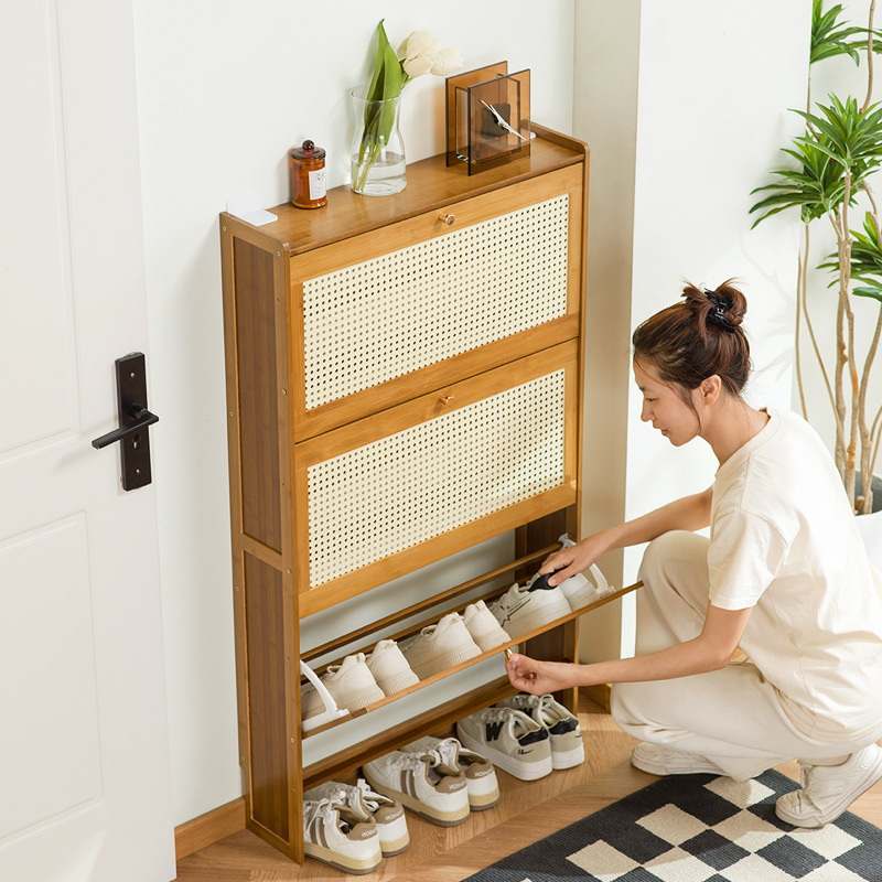 Household wooden shoe cabinet, - Room Divider Bamboo review and price