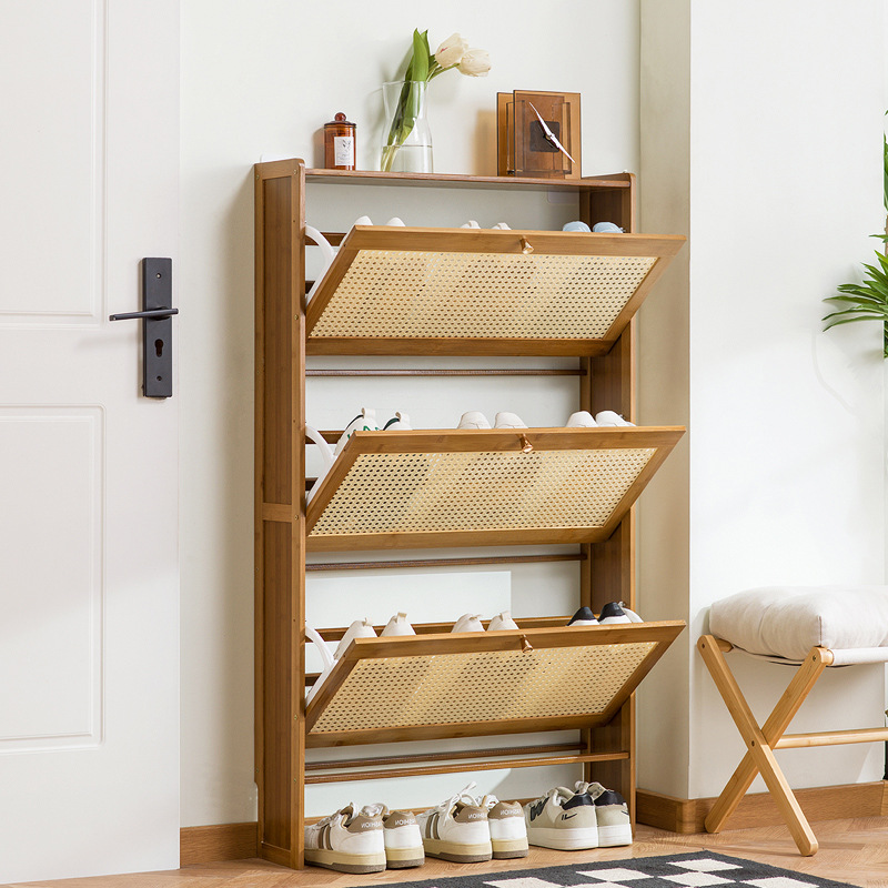 Household wooden shoe cabinet, - Room Divider Bamboo review and price