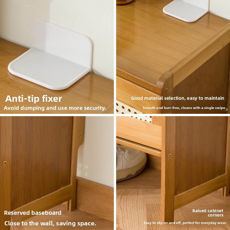 Household wooden shoe cabinet, - Room Divider Bamboo review and price