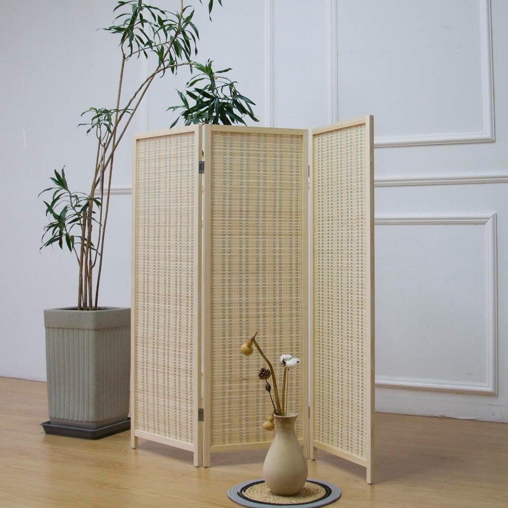 3 Panel Short Room Divider Scr - Room Divider Bamboo review and price