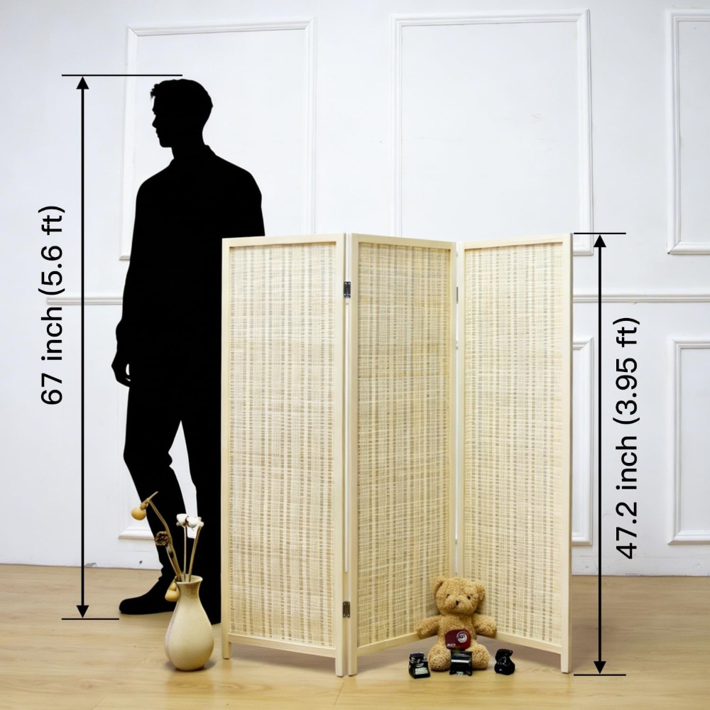 3 Panel Short Room Divider Scr - Room Divider Bamboo review and price