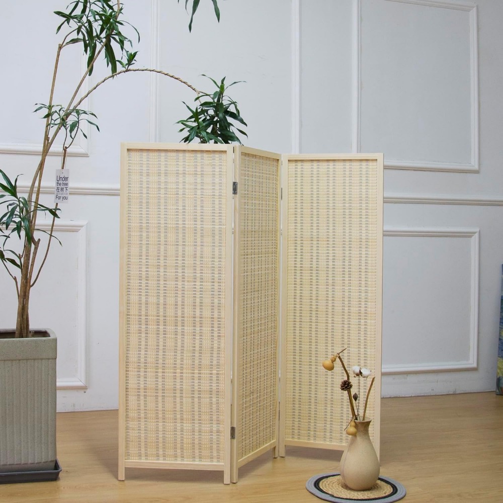 3 Panel Short Room Divider Scr - Room Divider Bamboo review and price
