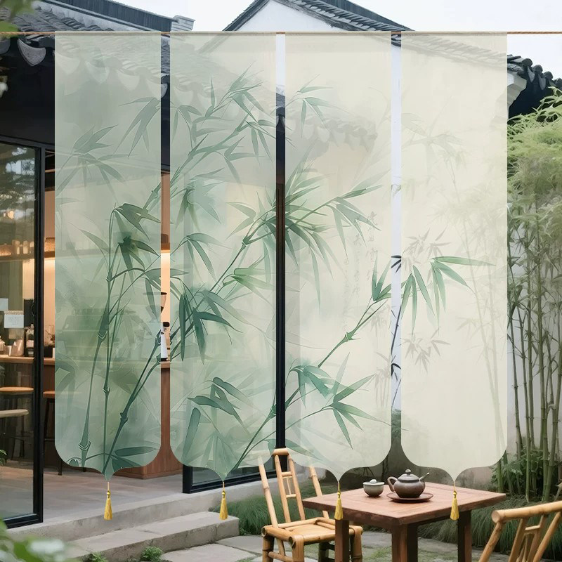 Zen Bamboo Print Sheer Room Di - Room Divider Bamboo review and price