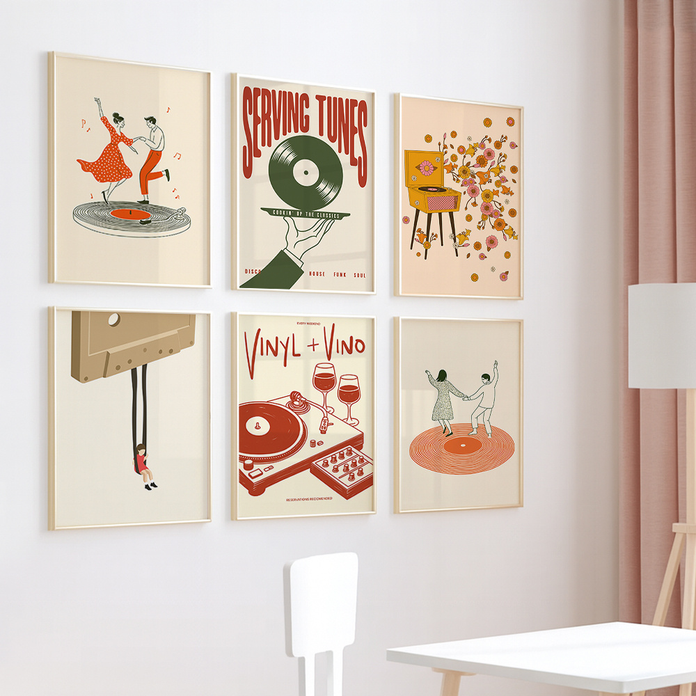 1pc Vintage Music Canvas Poste - Office Furniture Layout review and price
