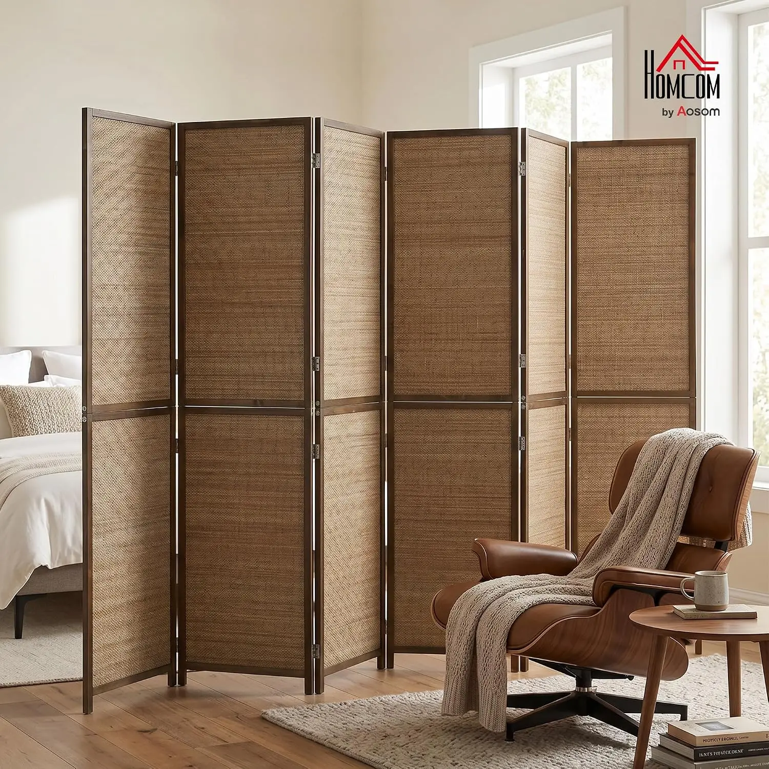 6 FT Room Divider, 6 Panel Han - Room Divider Bamboo review and price