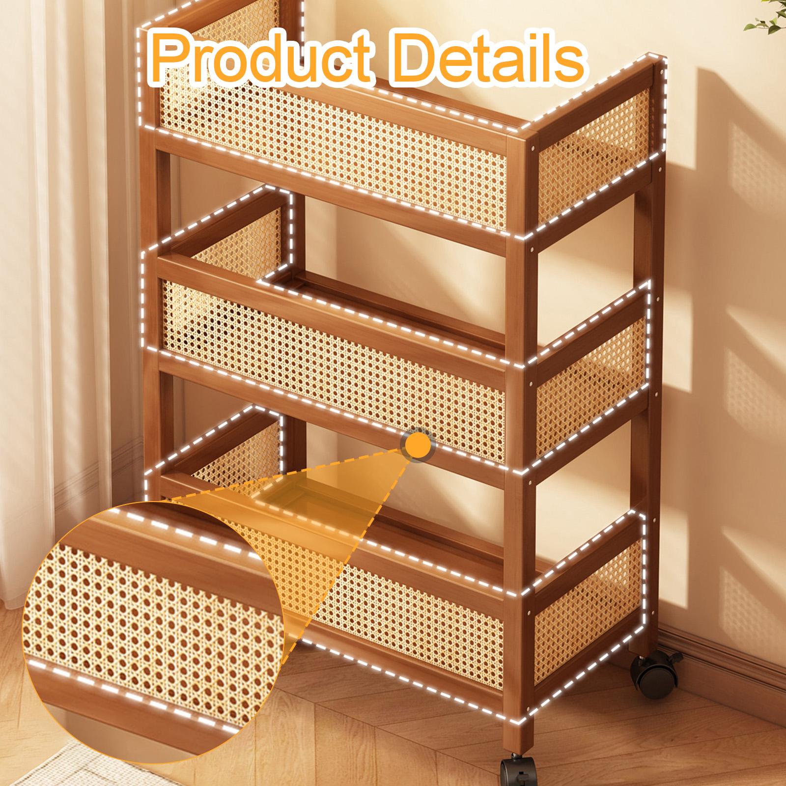 3 Tiers Rolling Utility Cart S - Room Divider Bamboo review and price
