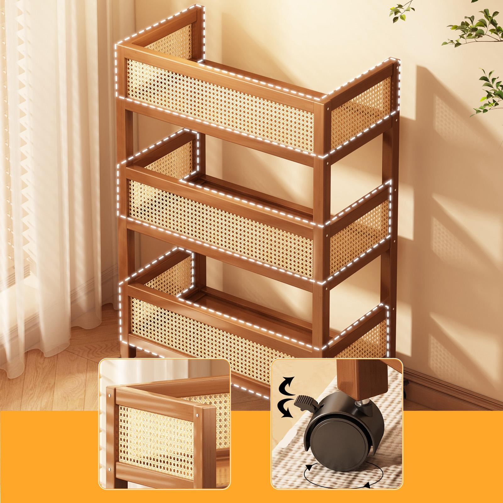 3 Tiers Rolling Utility Cart S - Room Divider Bamboo review and price