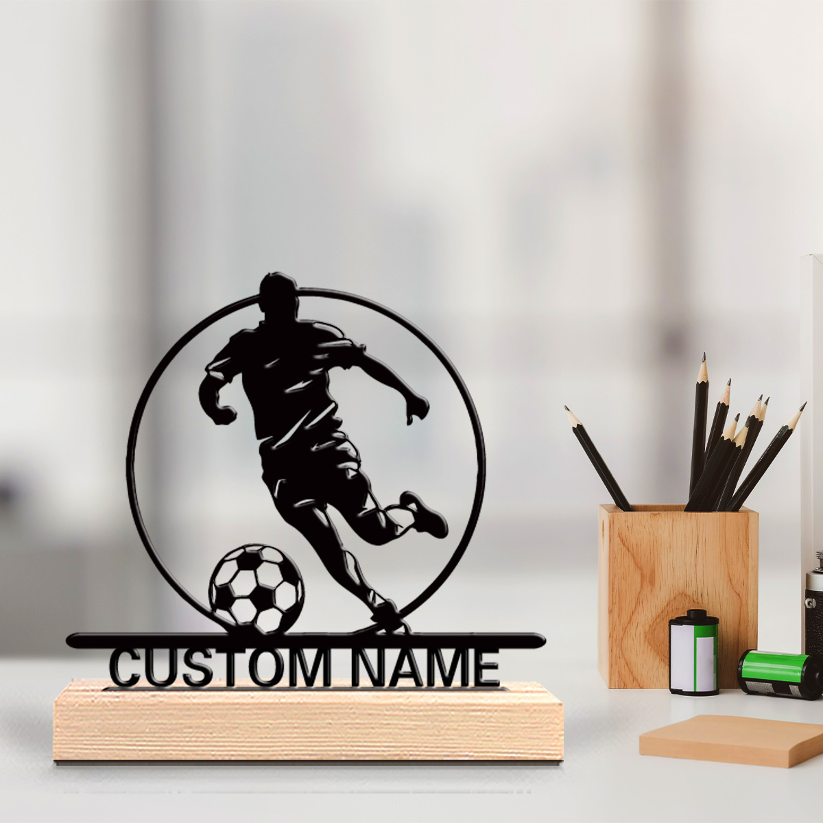 Custom Soccer Player Metal Sta - Office Furniture Layout review and price
