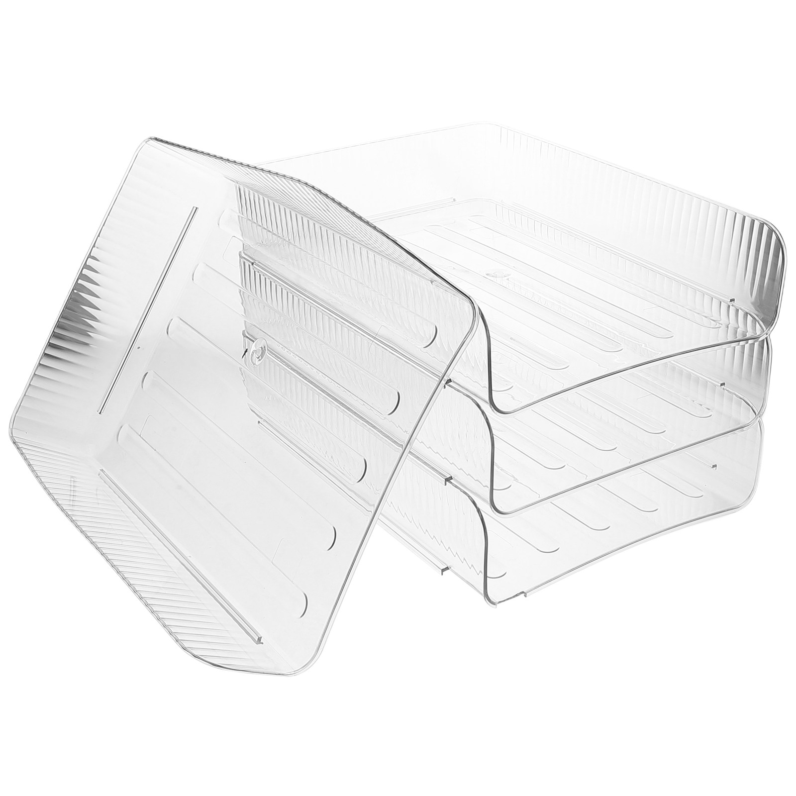 4Pcs Clear Desk Paper Tray Org - Desktop Filing Tray review and price