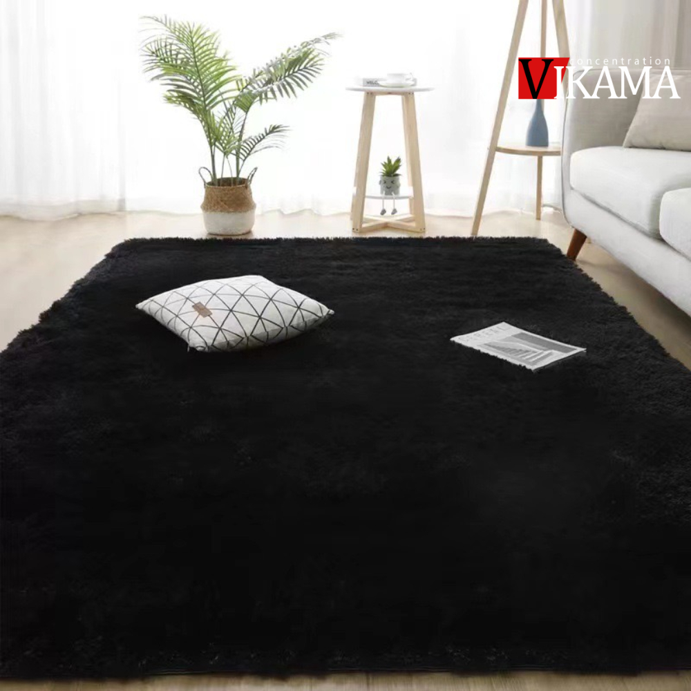 VIKAMA black Area Plush for Be - Chair Mat Hard Floor review and price