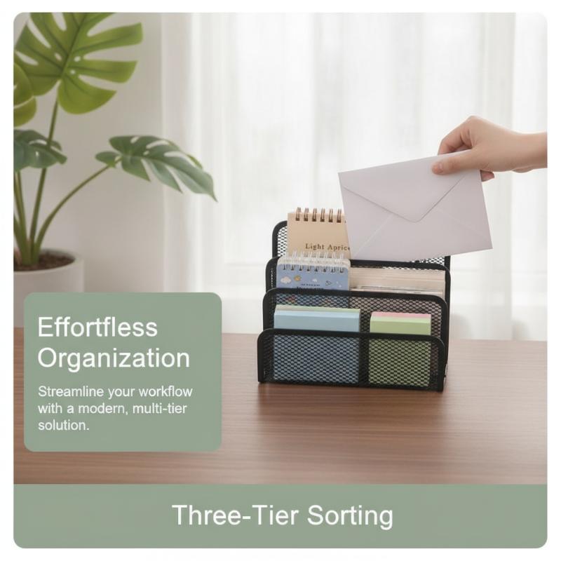 Black Metal Mesh 3 Tier Desk O - Desktop Filing Tray review and price