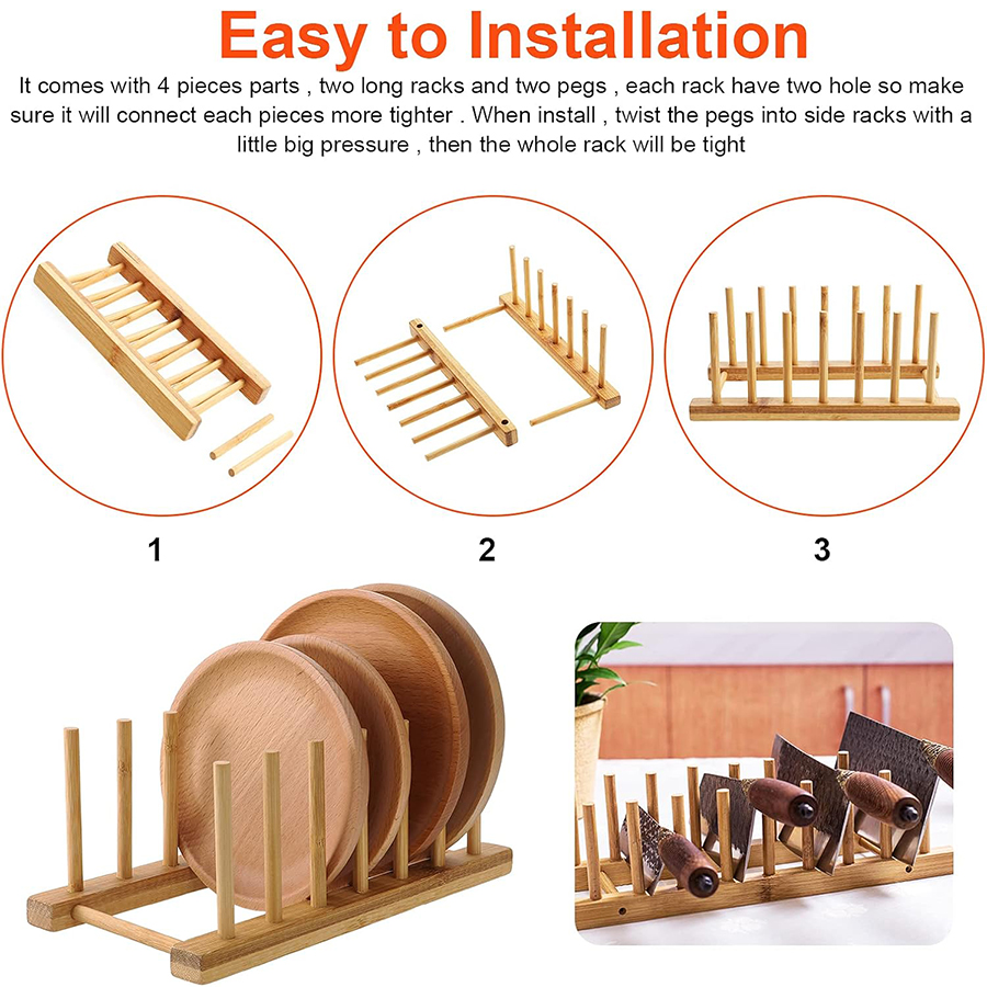 1pcs/2pcs Bamboo Dish Rack, Pl - Room Divider Bamboo review and price